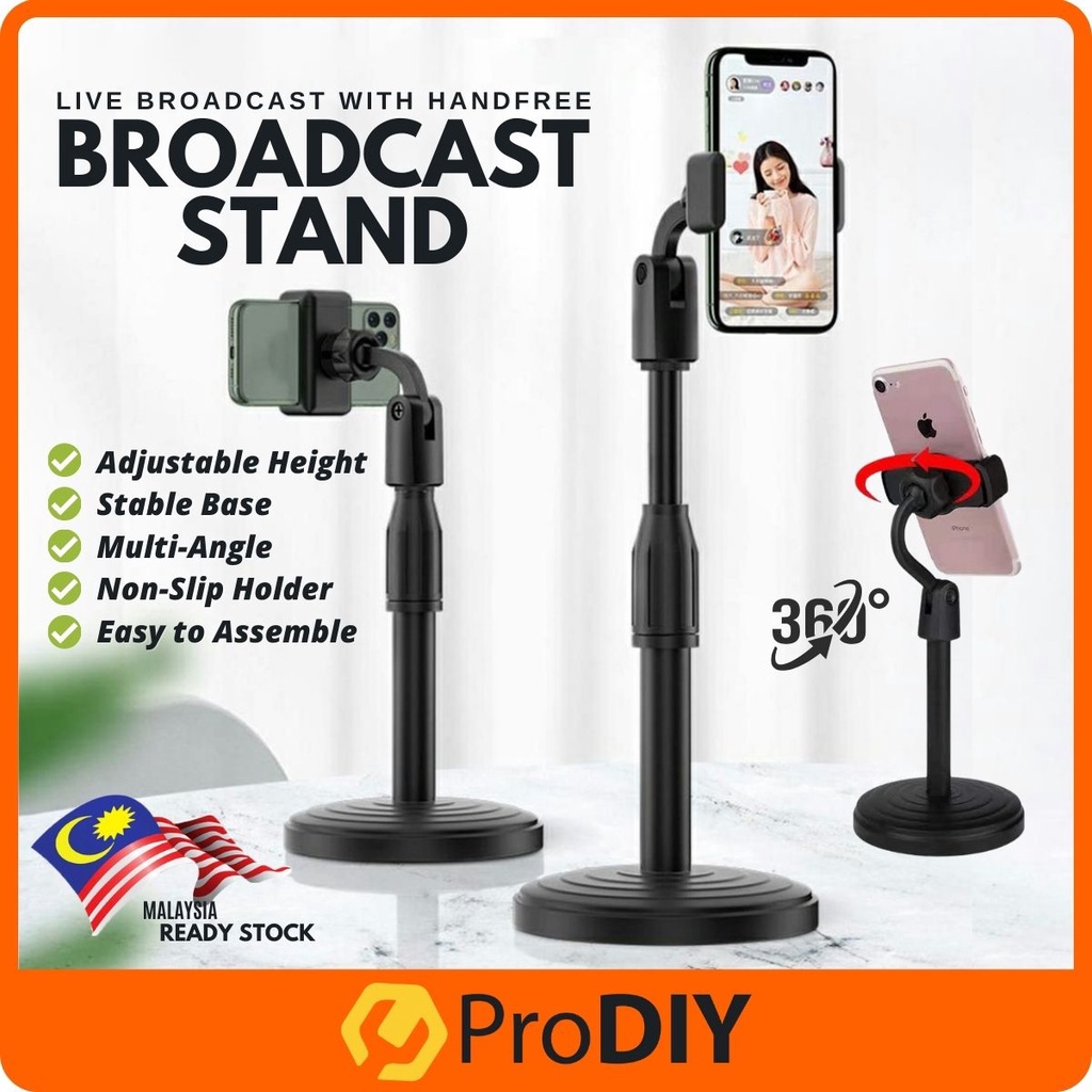 Portable Desktop Mobile Phone Stand Bracket FB Live Tiktok Broadcast Stand Mobile Phone Stand Phone Holder 叠便携桌面手机支架