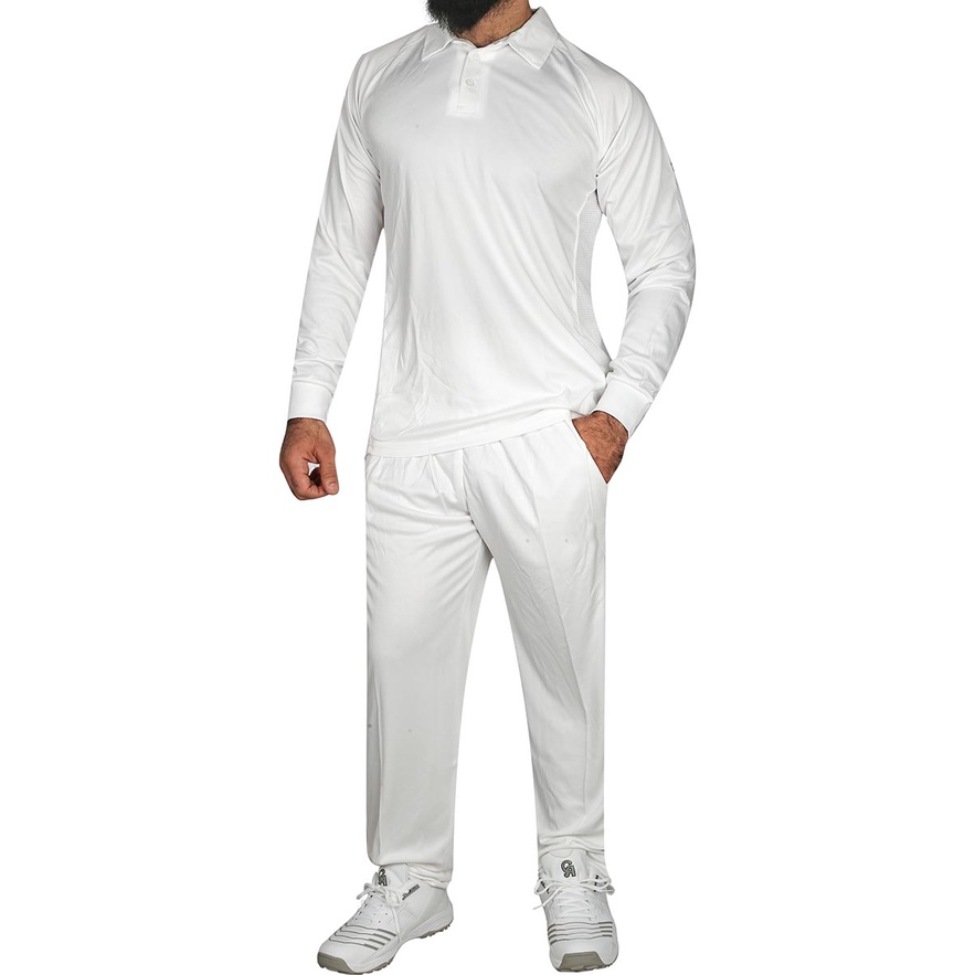 Cricket white Cricket Jersey long-sleeve, short sleeve with and without trouser,ready stock ship with in 1 working day