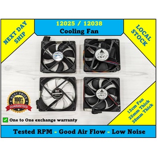 🔥 12025 12038 PC COOLING FAN 🔥 HIGH QUALITY 🔥 2000 RPM 40db Chassis Fan Frame Casing Fan Suitable for Open Mining Frame