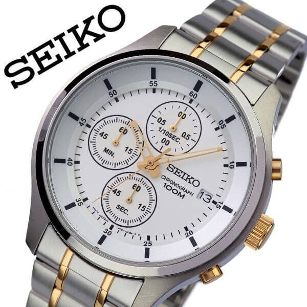 Seiko Men's Chronograph Two Tone Stainless Steel Quartz Watch SKS541P1 |  Shopee Malaysia