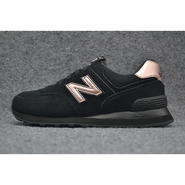 new balance 574 rose gold black