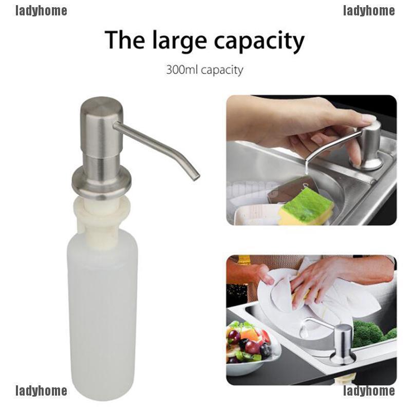 Ld Stainless Steel Soap Dispenser Kitchen Sink Soap Hand Liquid Pump Bottle Shopee Malaysia