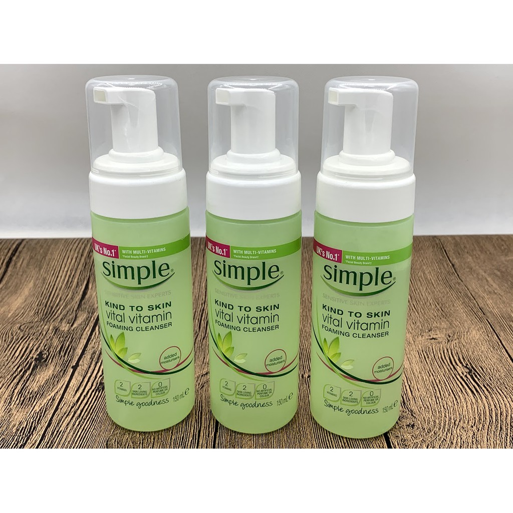 simple kind to skin vital vitamin foaming cleanser