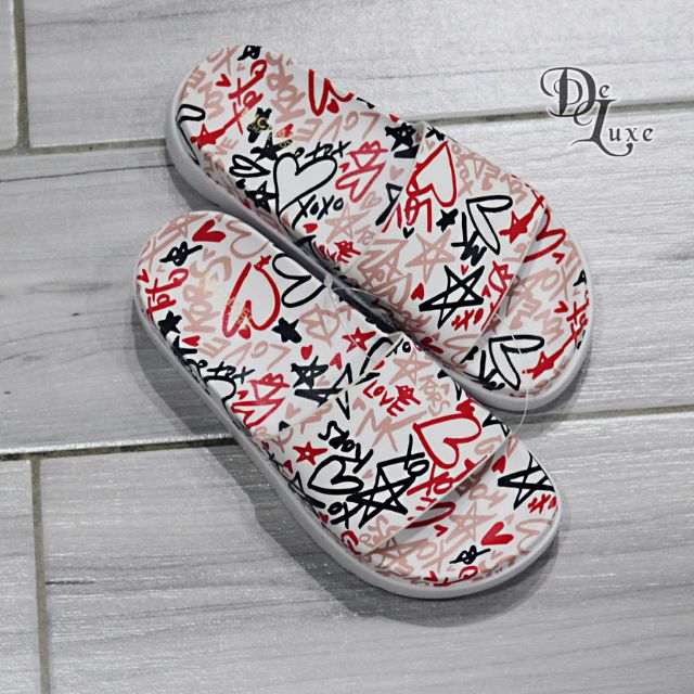 michael kors graffiti slides