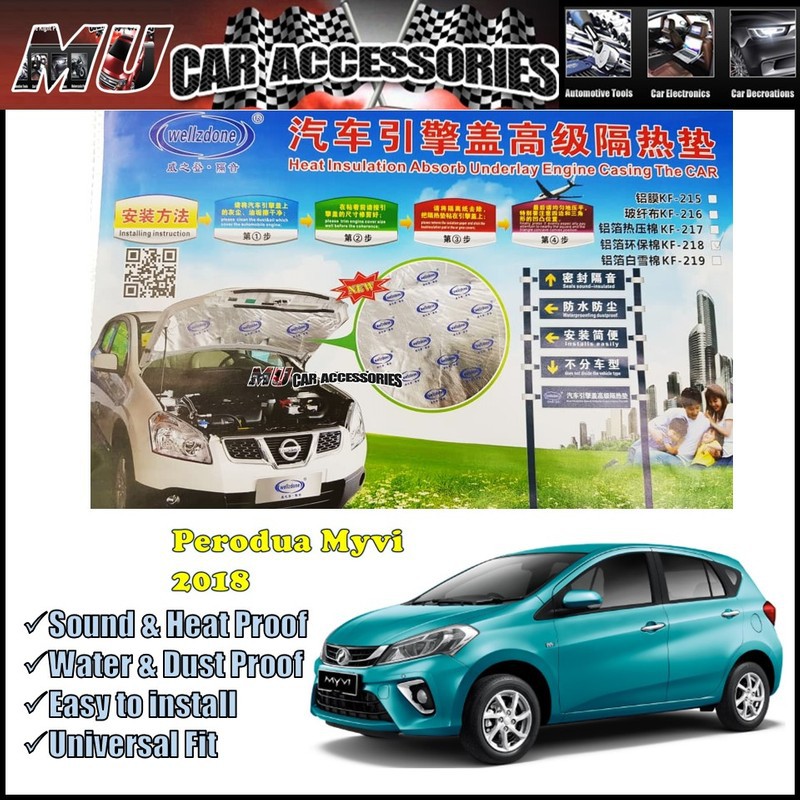 Perodua Myvi 2018 Car Bonnet Hood Heat Insullation Sound 