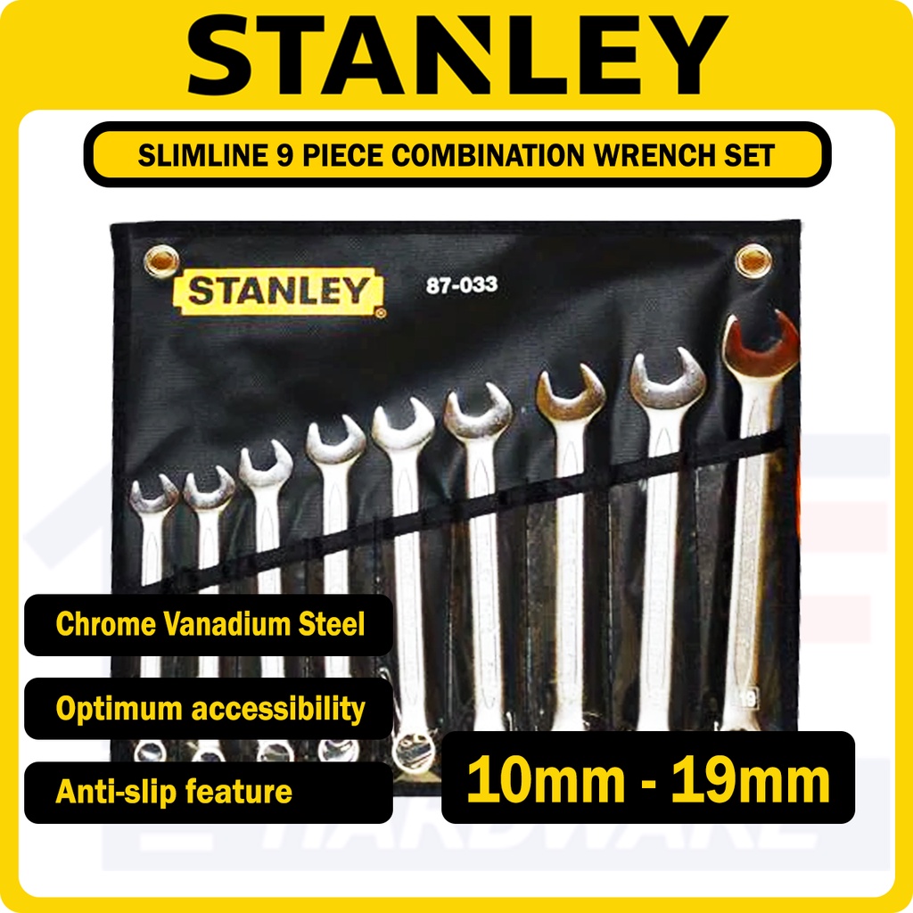 STANLEY Stecknuss 6,35 Mm (1/4 Zoll) – Chrom-Vanadium-Stahl, 6-kant, Tief, Mit Maxi-Drive-System