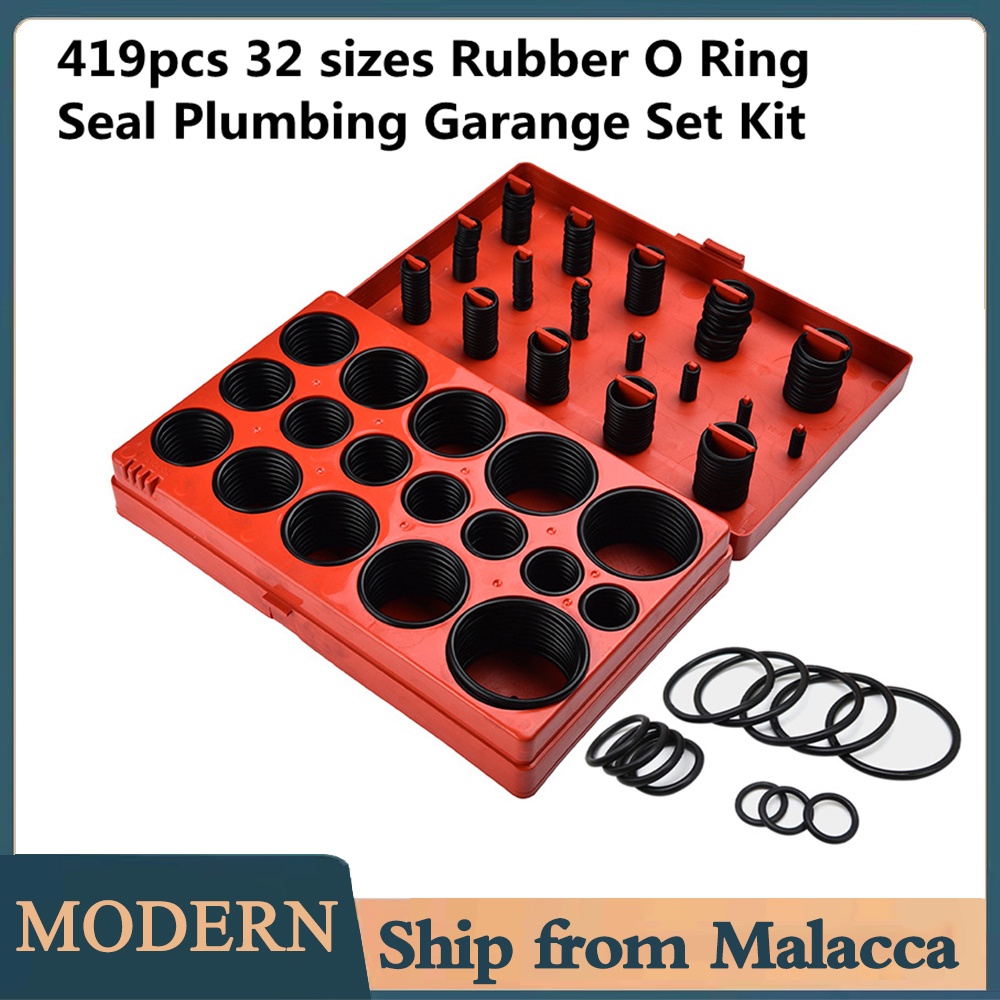 Modern Tools Assorted O Ring Kit Metric Rubber O Rings Assortment Set 419 Piece Assorted O Ring Rubber Washer Set Shopee Malaysia