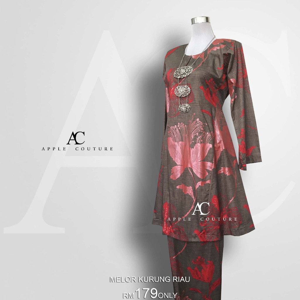  APPLE COUTURE Melor Kurung  Riau  PRINTED KOREAN COTTON 