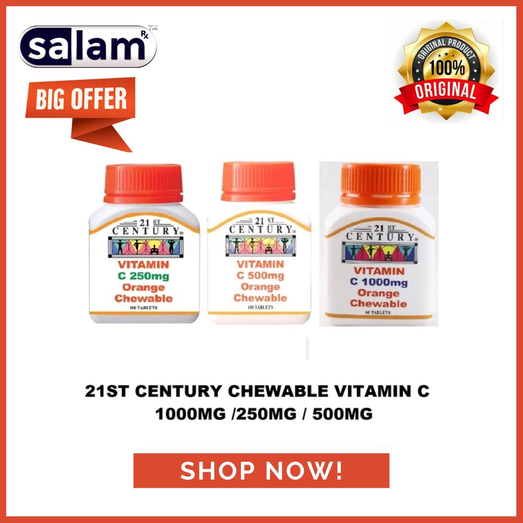 [EXP: 07/24] 21ST CENTURY VITAMIN C (1000MG 60S / 500MG 100S / 250MG ...