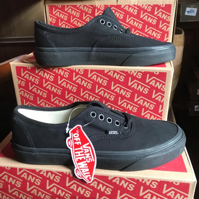 Kasut vans authentic all black ready stock murah unisex | Shopee Malaysia