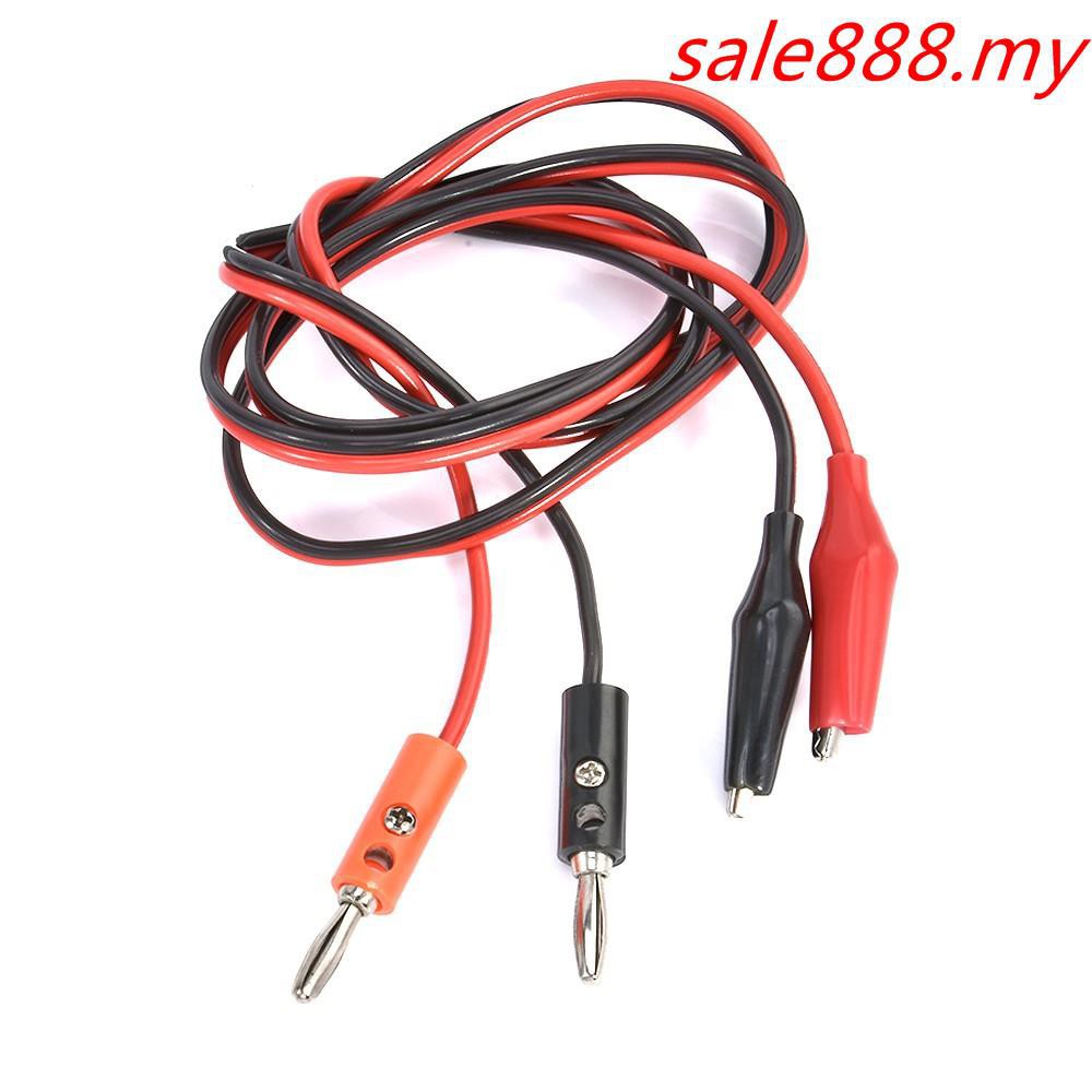 1Pair For Multimeter Test Equipment Banana Plug To Test Hook Clip Probe Cable
