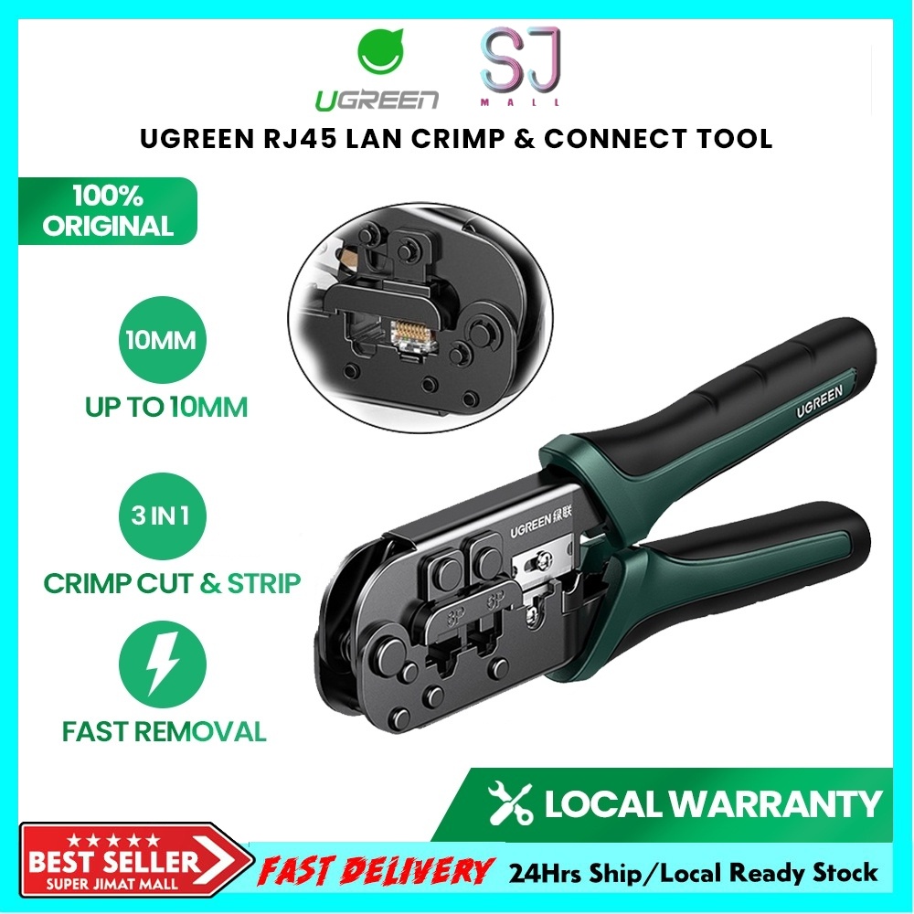 UGREEN Multifunction Crimping Tool Crimping Cutting Stripping LAN Cable