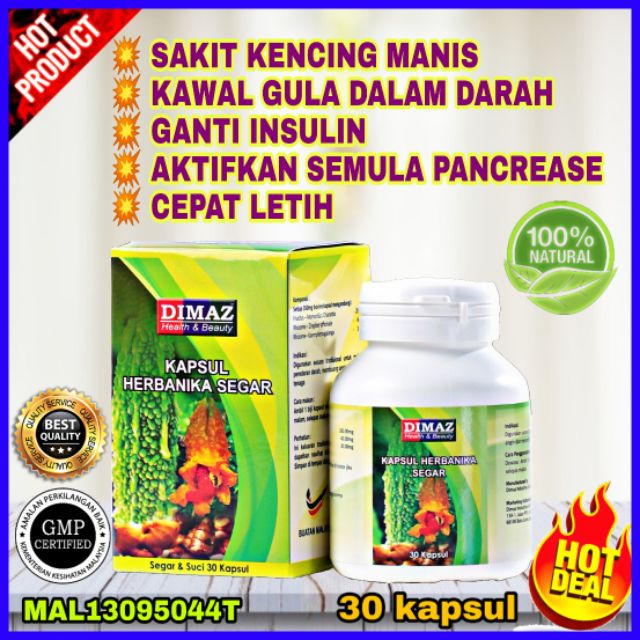 Best Item Kapsul Ubat Kencing Manis Diabetis Kawal Gula Ganti Insulin Dimaz Shopee Malaysia