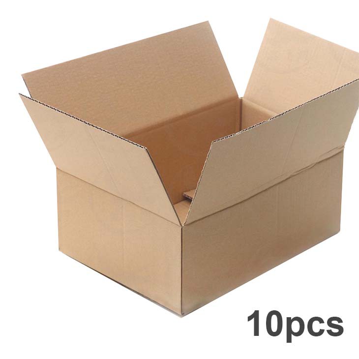  10pcs Packaging Brown Large Opening Carton Box  Kotak  