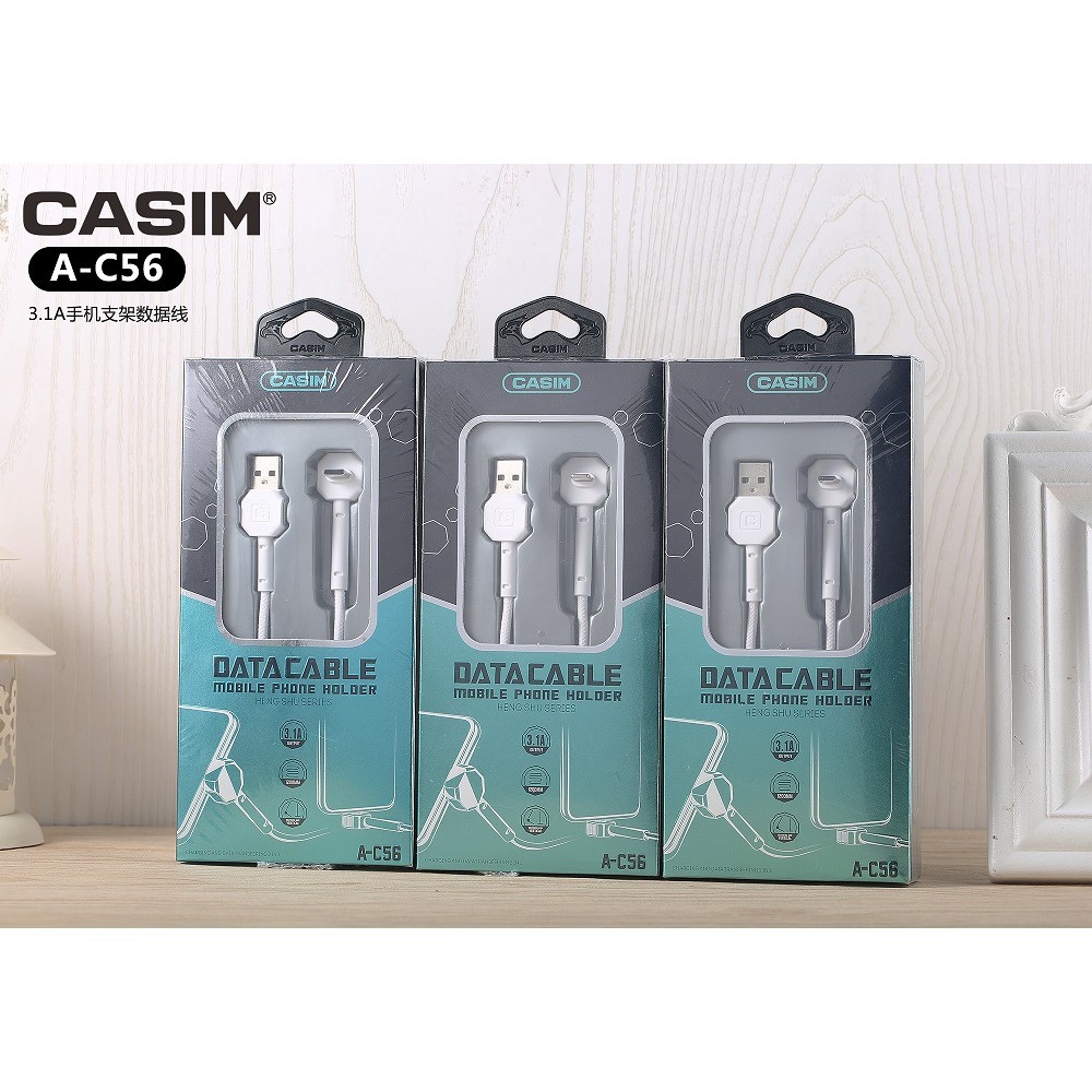 * READY STOCK* CASIM PHONE STAND FOR MOVIE CABLE 100% ORIGINAL FAST CHARGE 3.1A AC56 KABEL