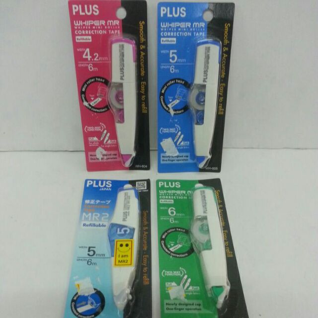 Plus Whiper MR/MR2 correction tape 5mm/4.2m/6mmx 6m Shopee Malaysia