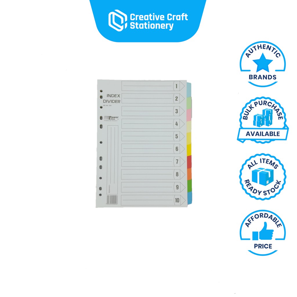 A4 Index Divider 10 Tab 5 Tab Color Paper Index White Paper Index