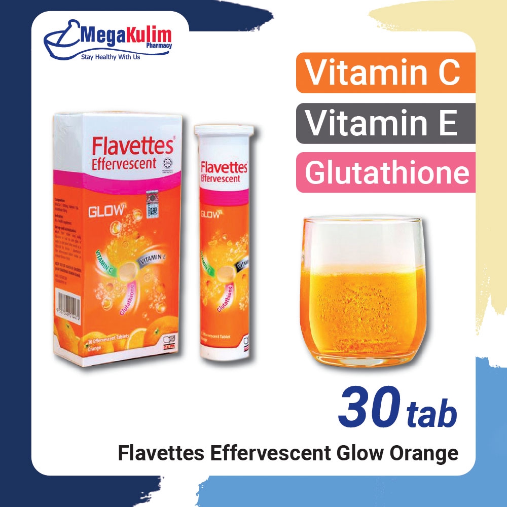 Flavettes Effervescent Glow / Vitamin C 1000mg Orange ...