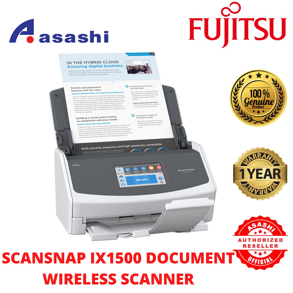 Fujitsu Scansnap IX1500 Document Wireless Scanner (PA03770-B005