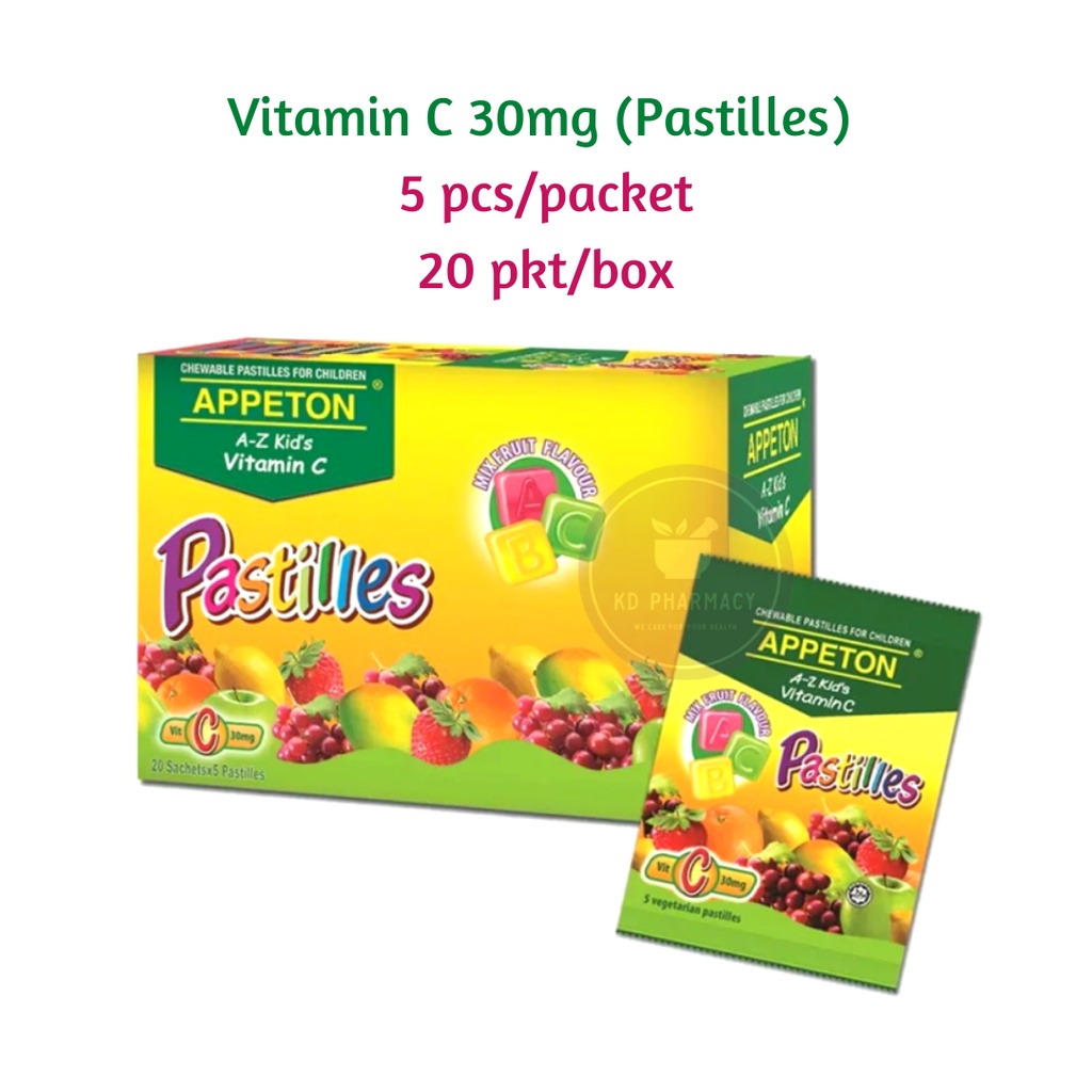 Appeton A-Z Kids Vitamin C 30mg Pastilles / Vitamin c pastil kanak ...