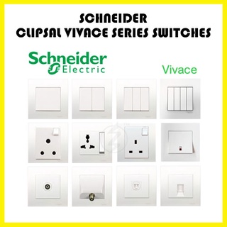 SCHNEIDER Clipsal Vivace Series Switch (1G/2G/3G/4G/13A/15A) | Shopee ...