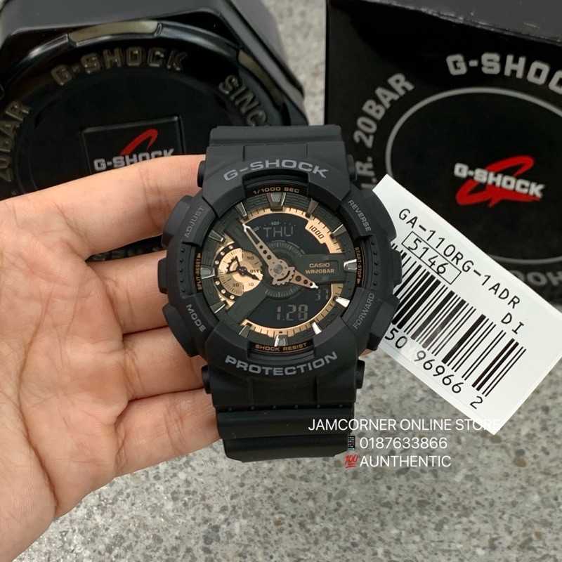 100% ORIGINAL CASIO G-SHOCK GA-110RG-1A BLACK MATTE ROSE GOLD | Shopee  Malaysia