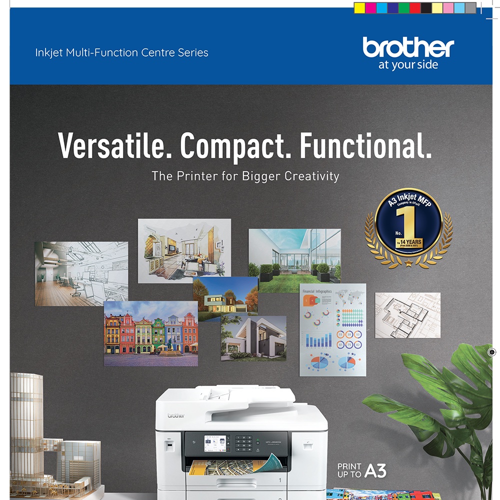 BROTHER MFCJ3940DW Inkjet Printer (Color, A3, Wifi, Duplex, Print