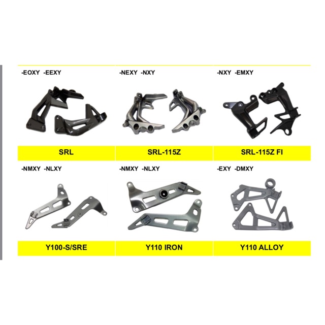 footrest bracket rear footrest holder lagenda 110 115 115fi srl y100