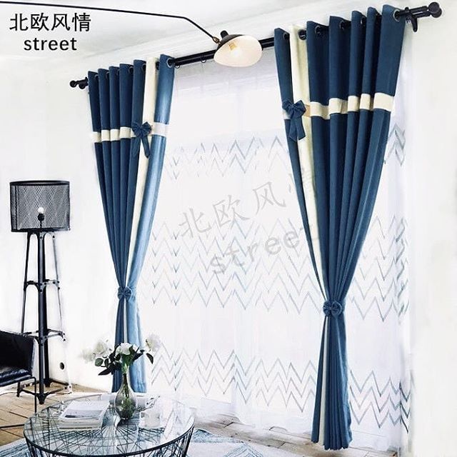 Curtain Finished Shade Black High End Thick Stitching Curtains