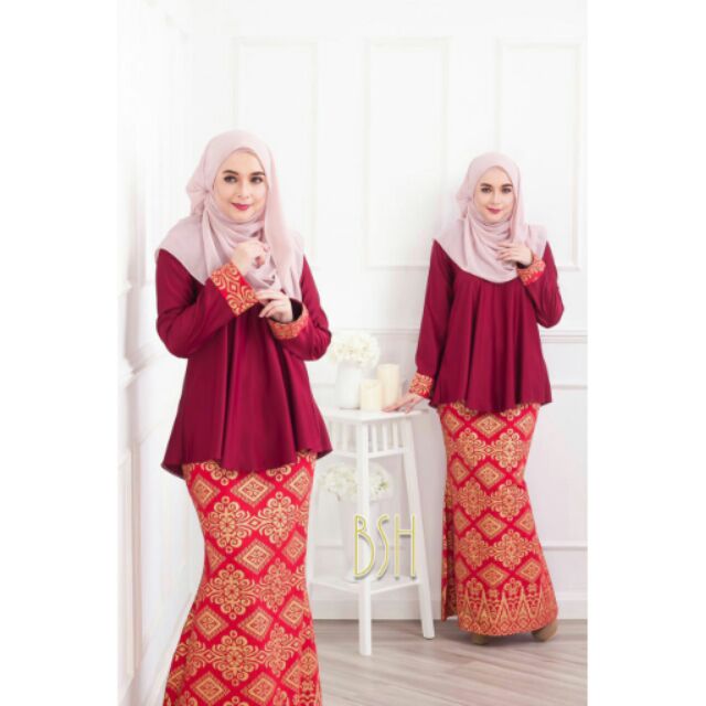 Peplum Songket Qaisaraa 2017 Shopee Malaysia