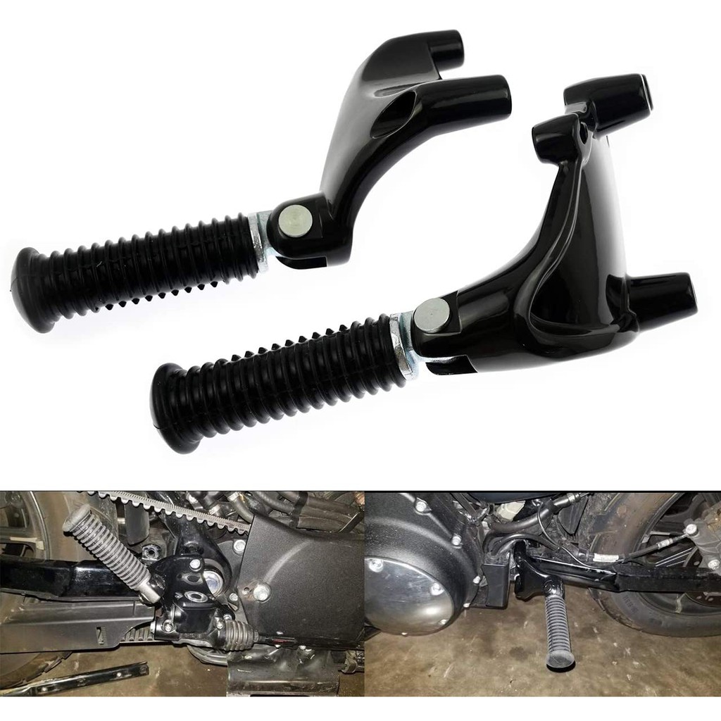 Black Peg Mounting Kit For Bike Equipped with 1" Tube Sportster 883 1200 Street
