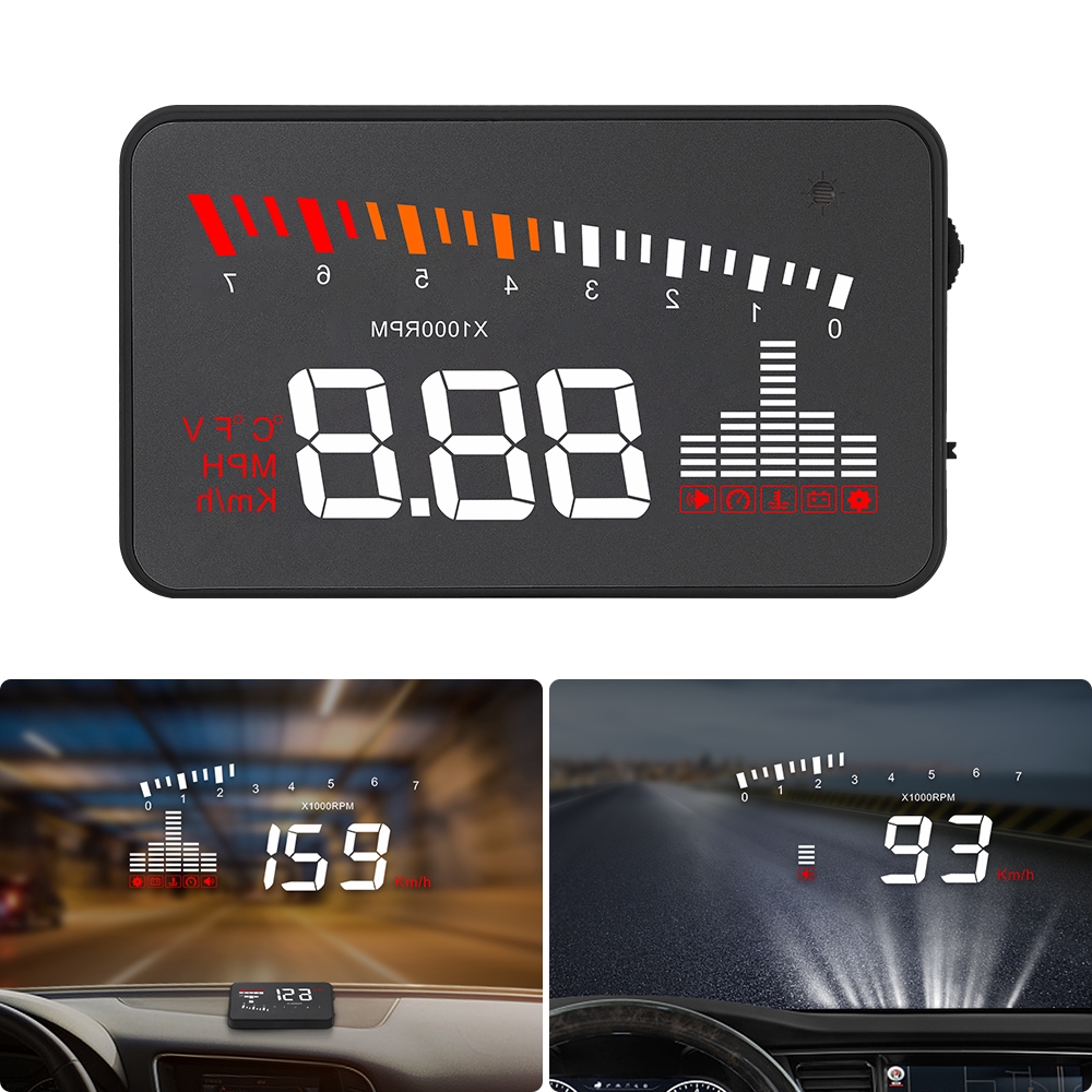 MPH Over Speed Warning Negative ion Generator Works for Cars & Other Vehicles Kingneed C3030 Universal HUD Head Up Display GPS Digital Speedometer with Humidity Detector 