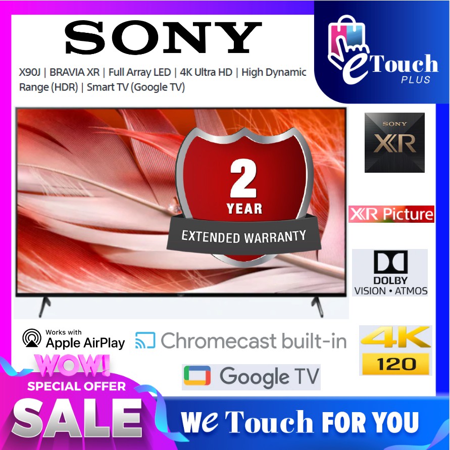 Sony 65 Inch X90J Full Array LED 4K UHD Android Google Smart TV XR-65X90J XR65X90J X90J Television 电视机 Compatible PS5