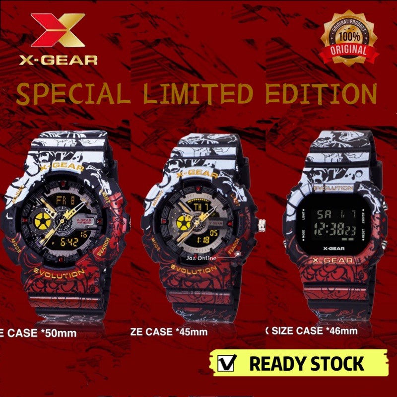 【Original】X-GEAR 1002 SPECIAL EDITION ONE PIECE DIGITAL SPORT WATCH 3796 3697