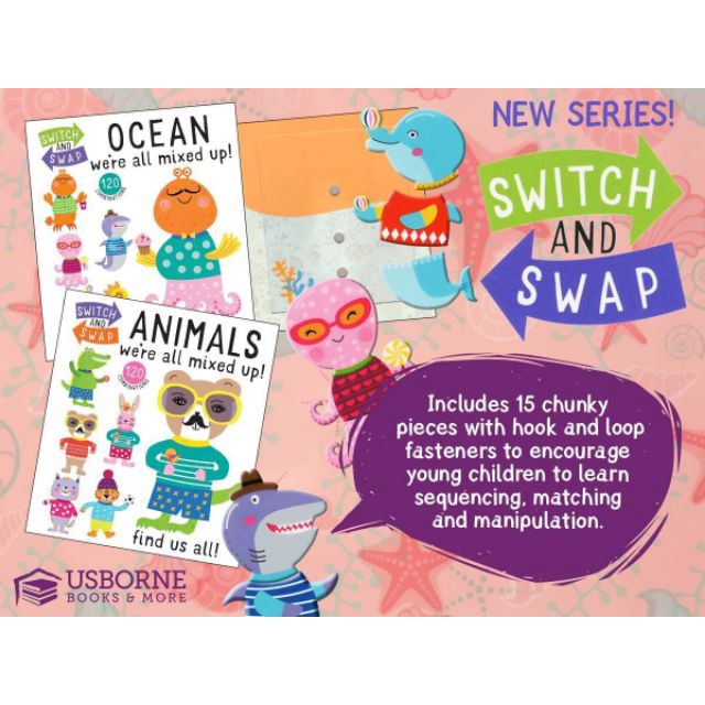 [ INTERACTION BOOK] Switch and Swap: Animals/ Ocean Board Book | Shopee ...