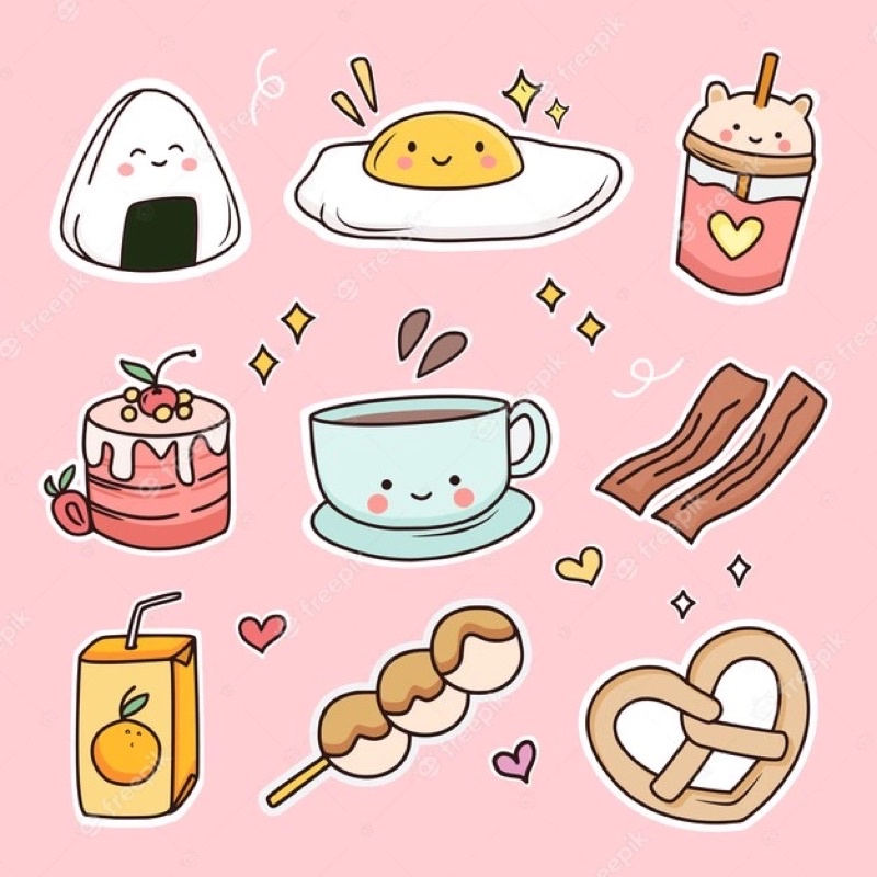 Cute Stickers PNG Transparent, Cute Sticker, Doughnut, Sticker