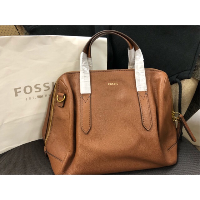 fossil sydney satchel black