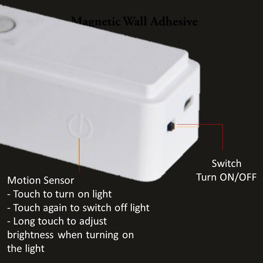 Wireless LED Motion Sensor 3 Colours Desk Lamp Led USB Book Light Magnetic Study Reading Light