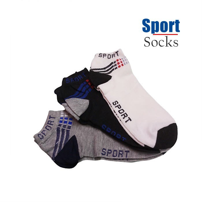 Men Sport Socks 3 Pairs | Stokin Pendek Lelaki 3 Pasang [READY STOCK ...