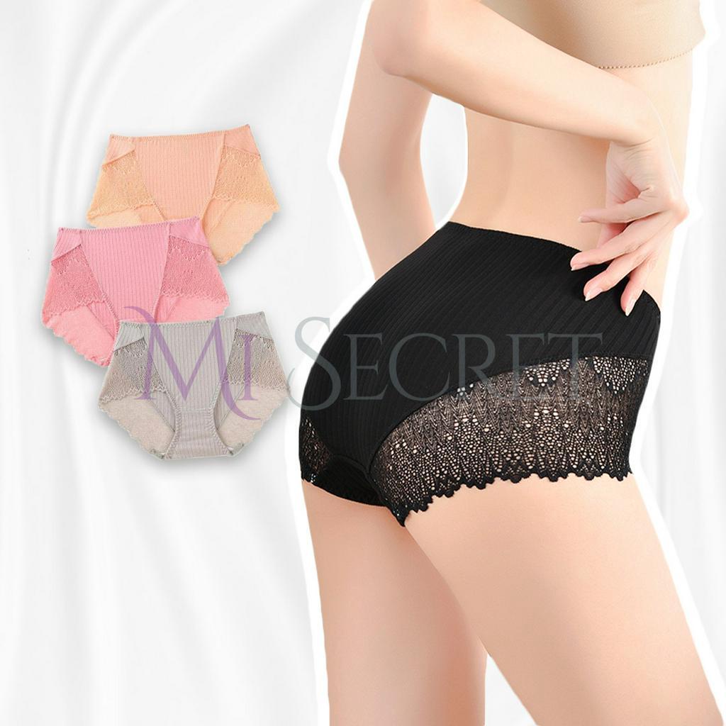 【Ready Stock】Women Panties cotton underwear seluar dalam lace spender women seluar dalam wanita 内裤 內褲 底褲 蕾丝 棉 SD019