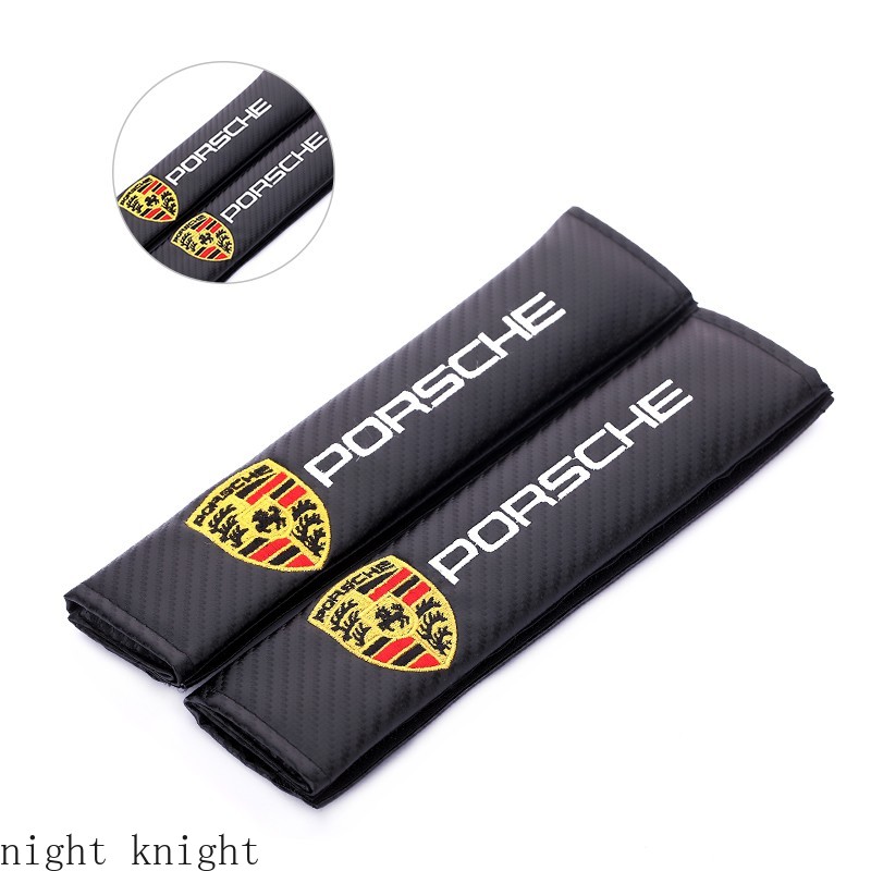 Ferrari seat Belt Covers Pads Shoulder for Adults Black Seatbelt Cover pad with Embroidered Ferrari Emblem Interior Accessories 2 pcs 