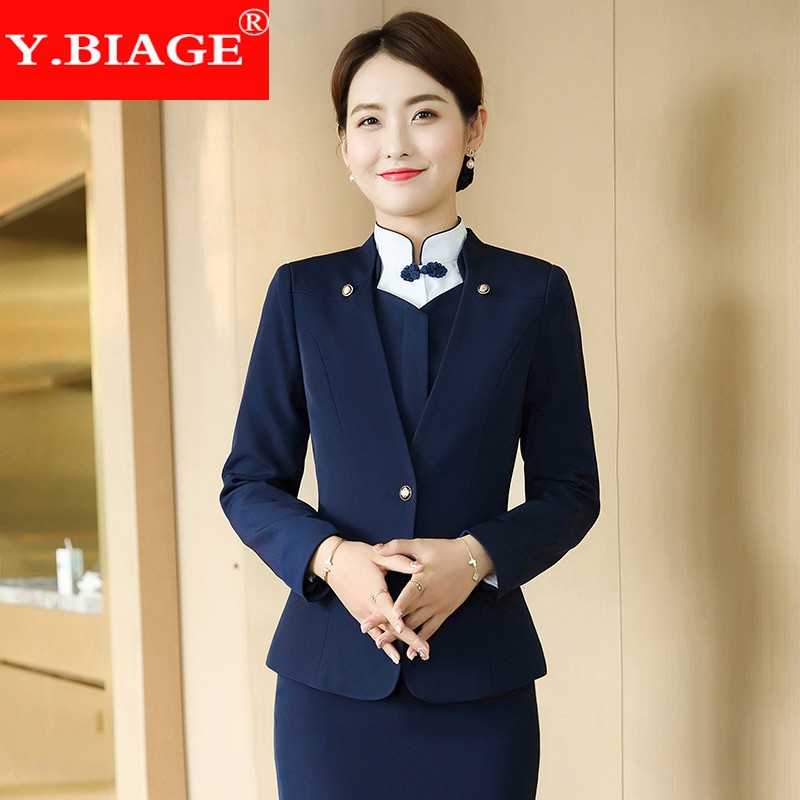 Womens Two Pieces Suits Long Sleeve Slim Fit Blazer Pants Suits Set Formal Office Work Business Blazer Suits