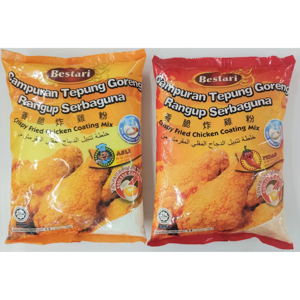 Tepung Goreng Serbaguna Bestari Original & Spicy 1kg  Shopee Malaysia