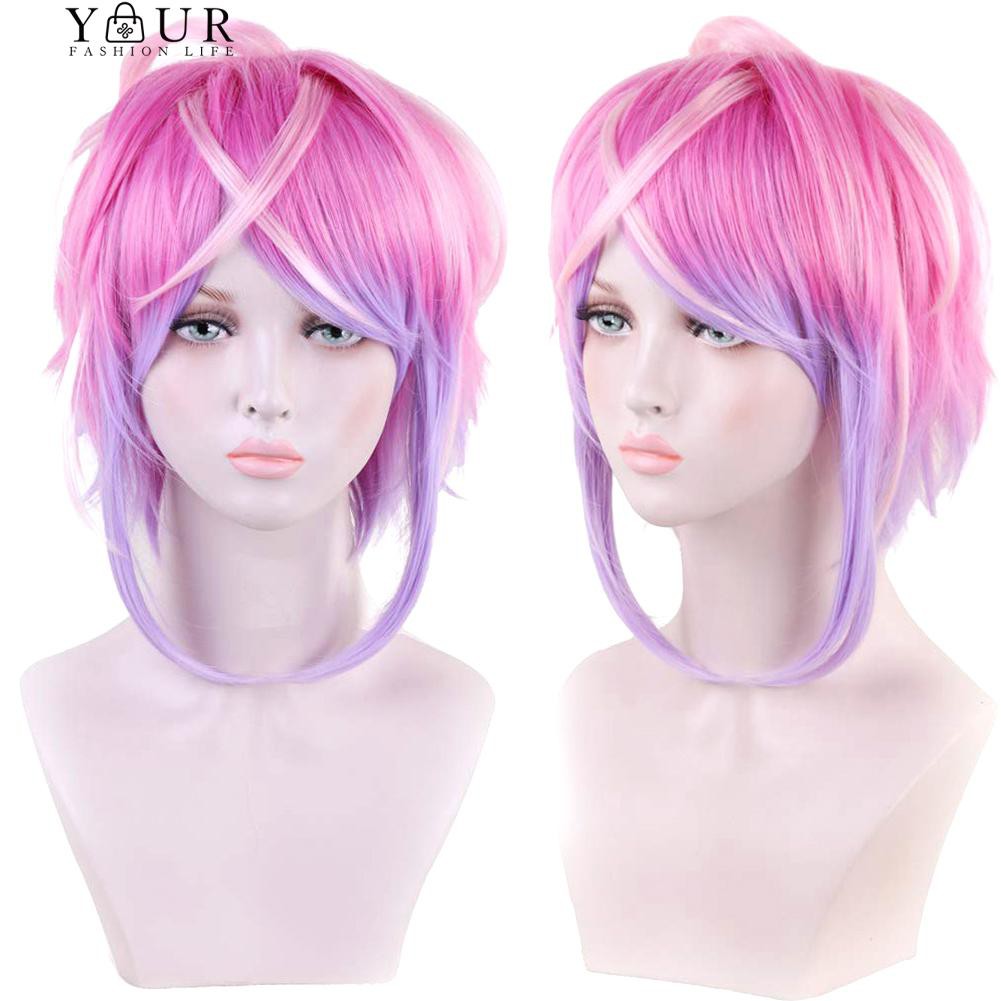 Your Women Short Curly Gradient Hair Anime Extension Shopee Malaysia