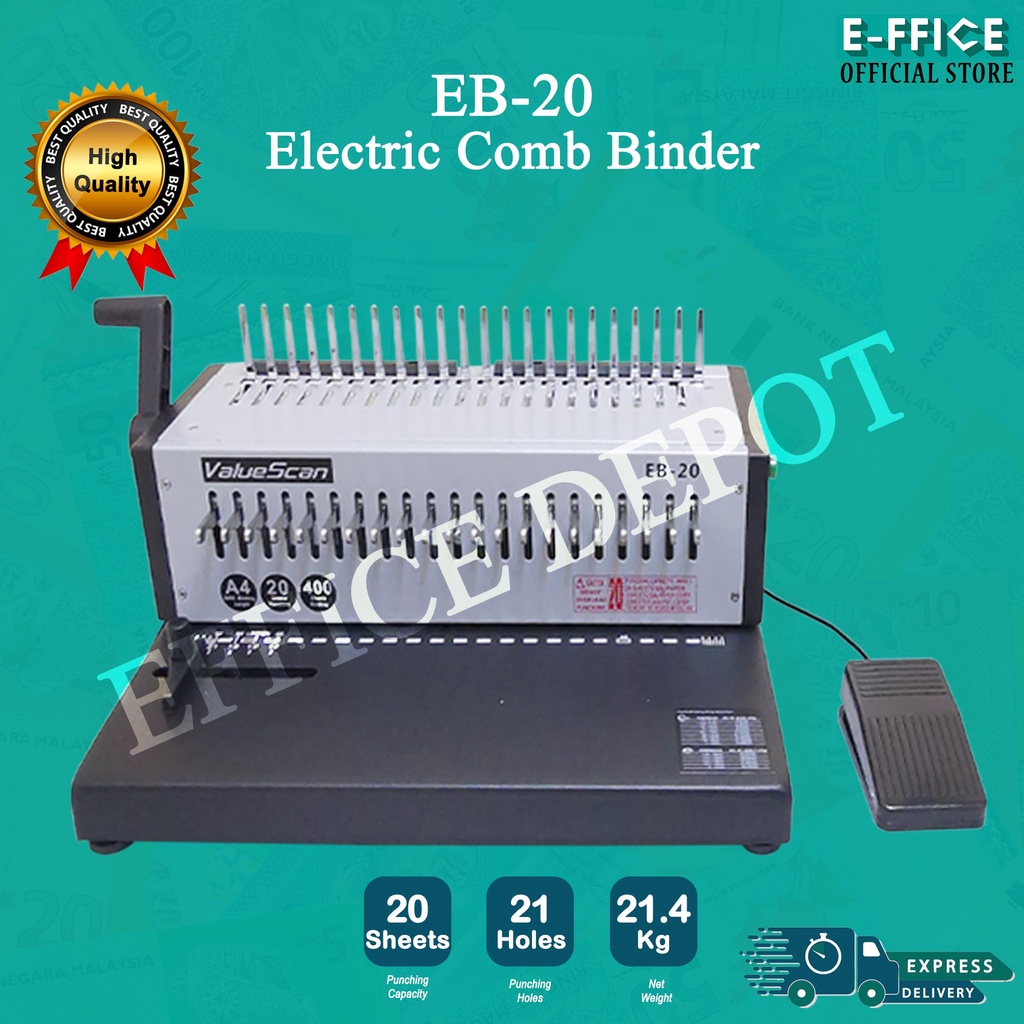 Effice Depot EB20 Electric Comb Binding Machine Shopee Malaysia