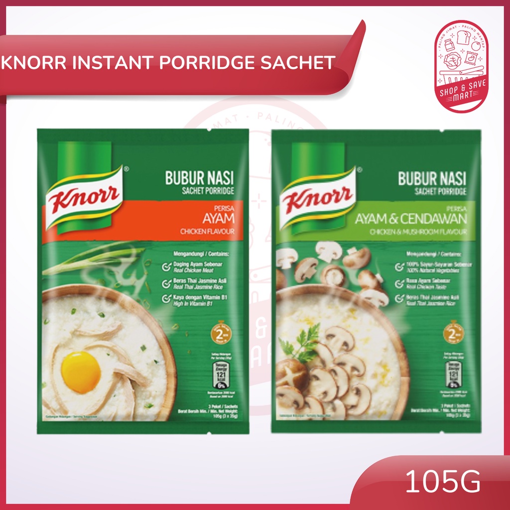 Knorr Porridge Sachet Instant Porridge 3 Packs X 35g 105g Bubur