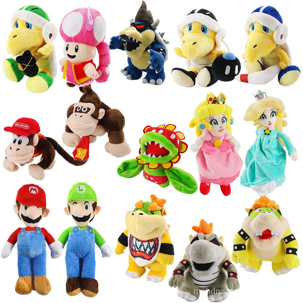 17-42CM Kawaii Super Mario Bros Plush Doll Anime Mario Bros Pink ...