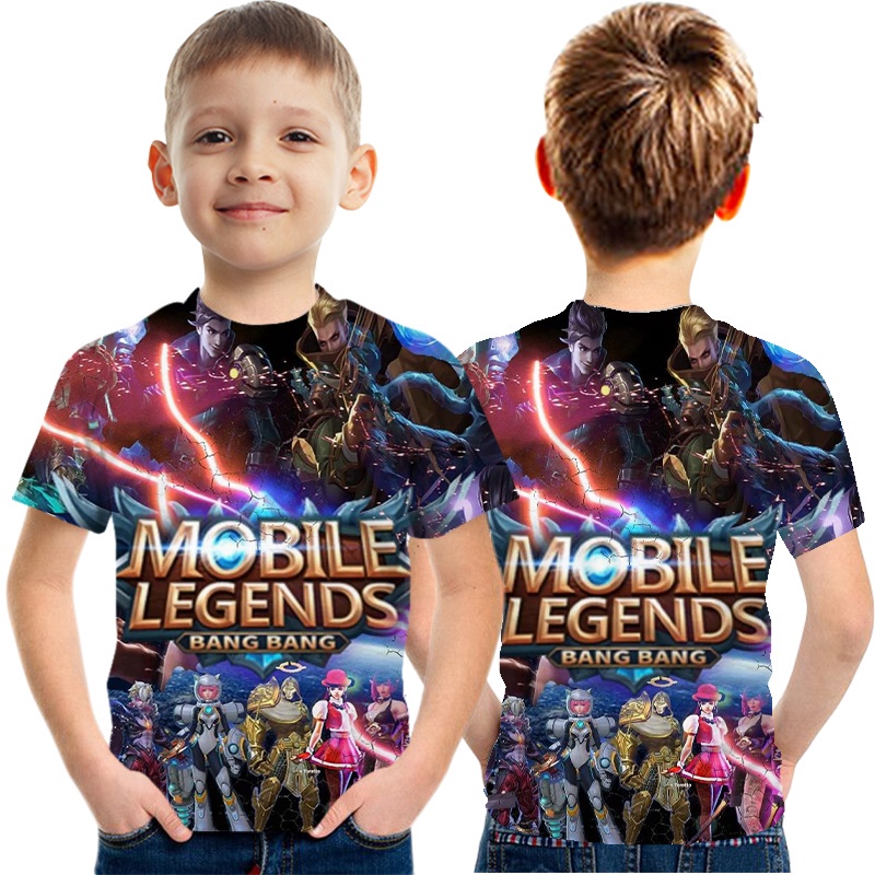 Children's Fashion T-shirt MOBILE LEGENDS Game Party Short-sleeved Round Neck Children's Shirt 3-13 Years Old Summer Clothing Top
