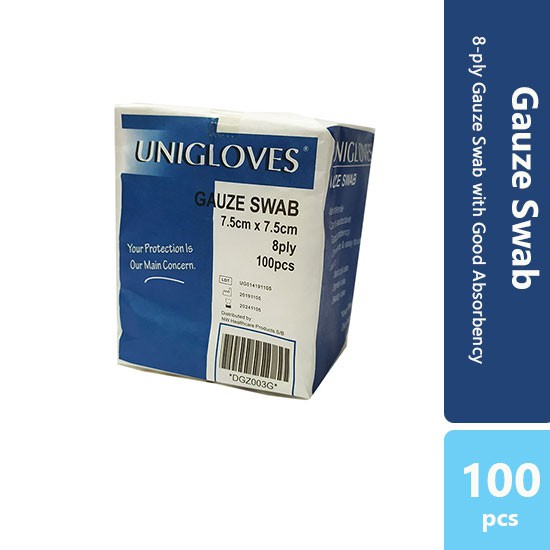 Unigloves Pre-cut Gauze Swabs 100s (5cm/7.5cm/10cm) | Shopee Malaysia