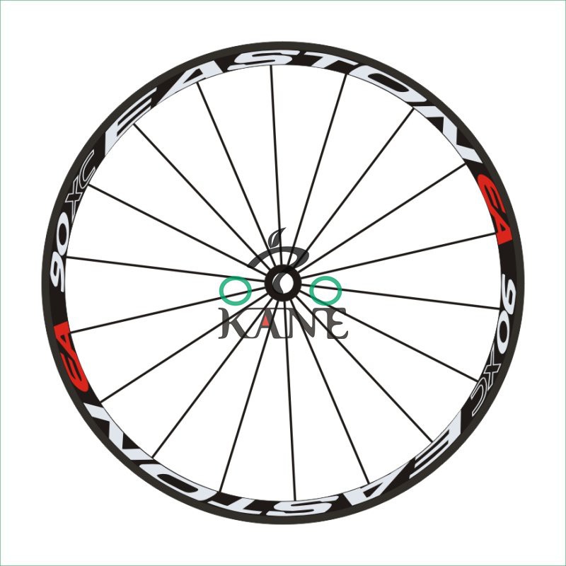 EA 2Wheels/set Road Bike 700c 30mm Wheel Rim Stickers Bike Decals